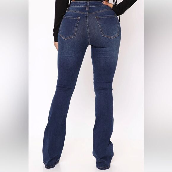 Fashion Nova Affair of The Flare Dark Wash NWT - Picture 5 of 8